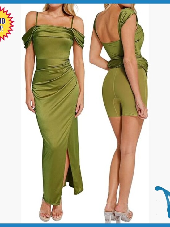 Dresses & Skirts - Shapewear Maxi Dress Off Shoulder Bodycon Long Formal Cocktail Dress